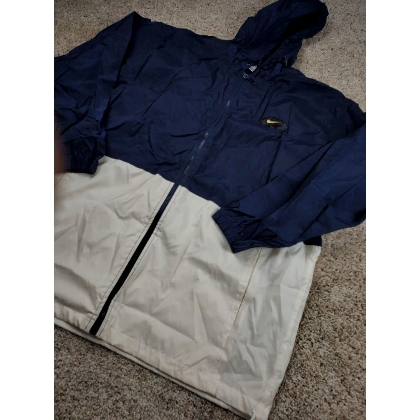 Nike VINTAGE Nike Windbreaker Jacket XL Mens Blue Full Zip Hooded 90s Oversized Size US XL / EU 56 / 4 - 2 Thumbnail