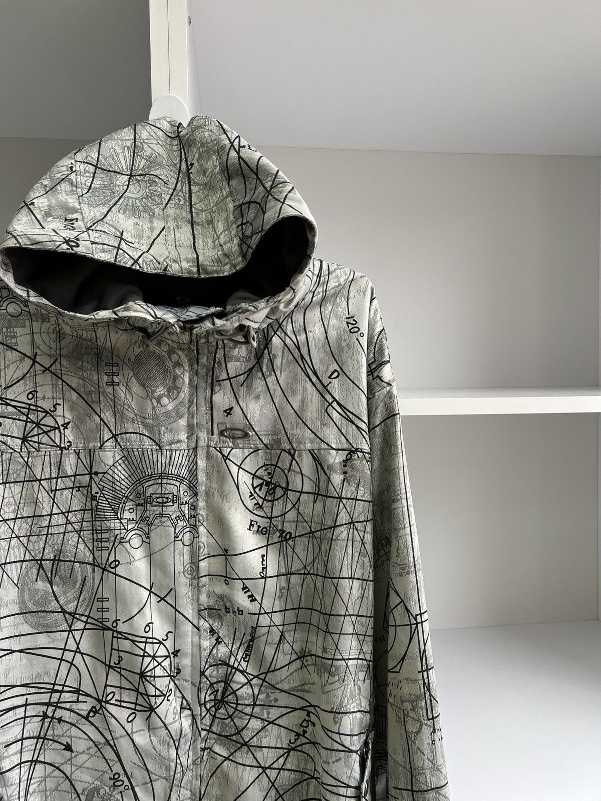 Oakley × Vintage Vintage Limited Edition Oakley Alpha Jacket Silver Pattern Size US XL / EU 56 / 4 - 5 Thumbnail