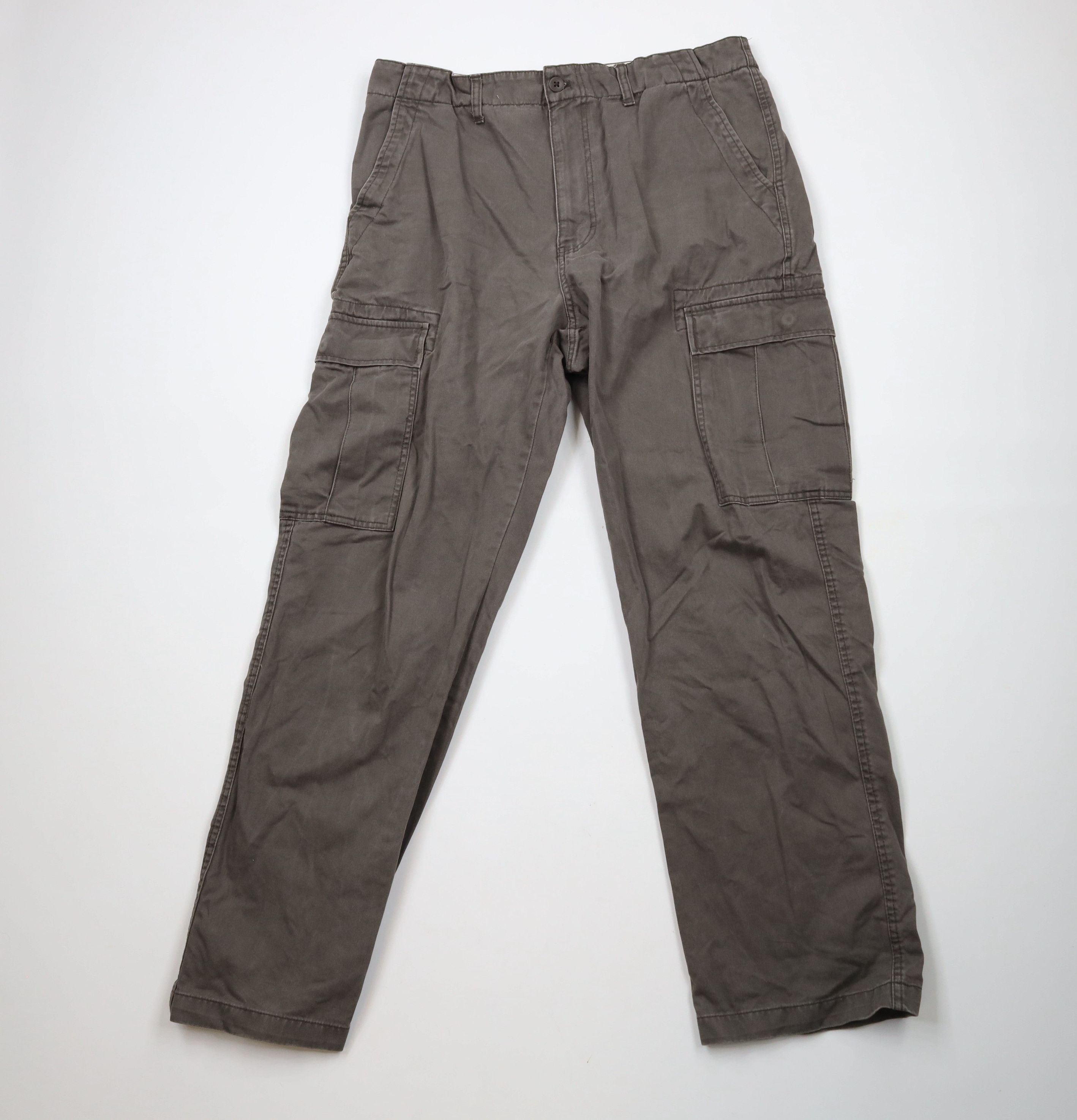Chaps × Vintage Vintage Y2K Chaps Baggy Wide Leg Cargo Pants Gray Cotton Size US 36 / EU 52 - 1 Thumbnail