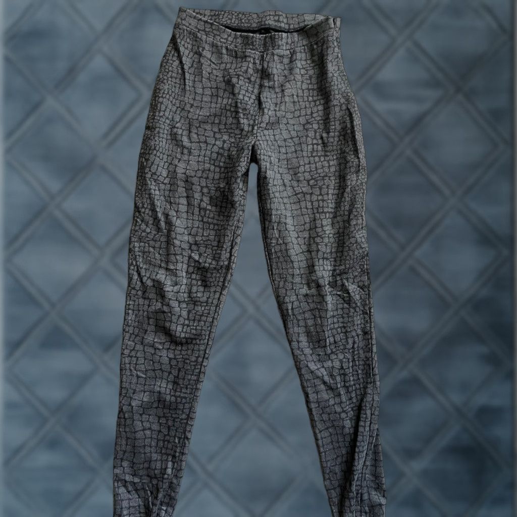 Calvin Klein CALVIN KLEIN Leggings S Black Animal Print Side Zip Closure Size 28" / US 6 / IT 42 - 1 Thumbnail