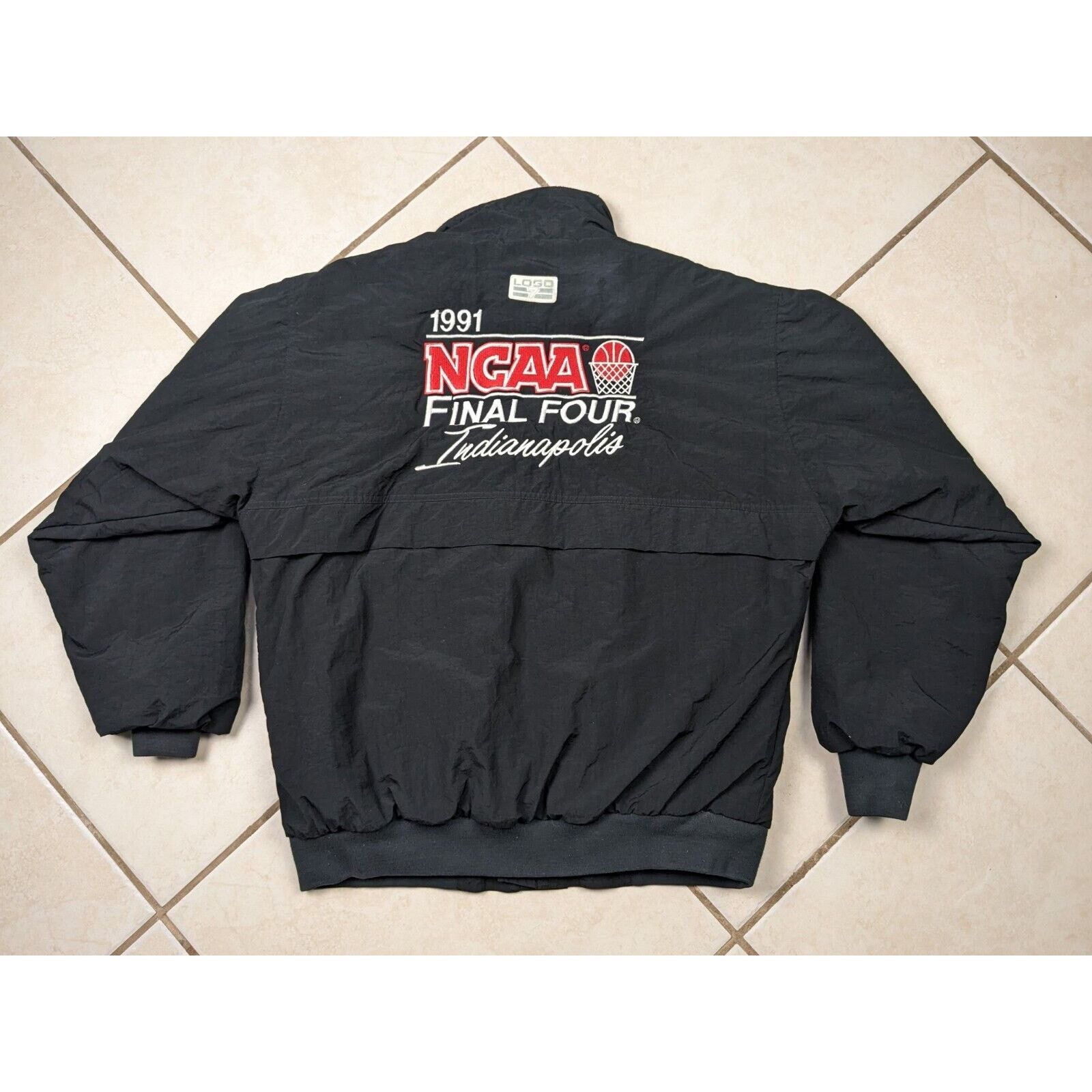 Logo 7 Vtg 1991 NCAA Final 4 Bomber Style Jacket Embroidered Logo 7 Size US M / EU 48-50 / 2 - 10 Thumbnail