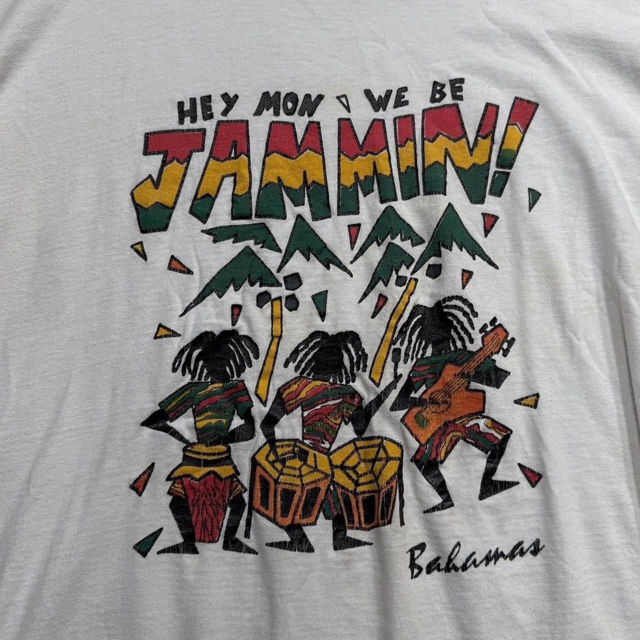 Designer Bahamas Mon We Be Jammin Jamaica Graphic T-Shirt Size US XXL / EU 58 / 5 - 2 Thumbnail