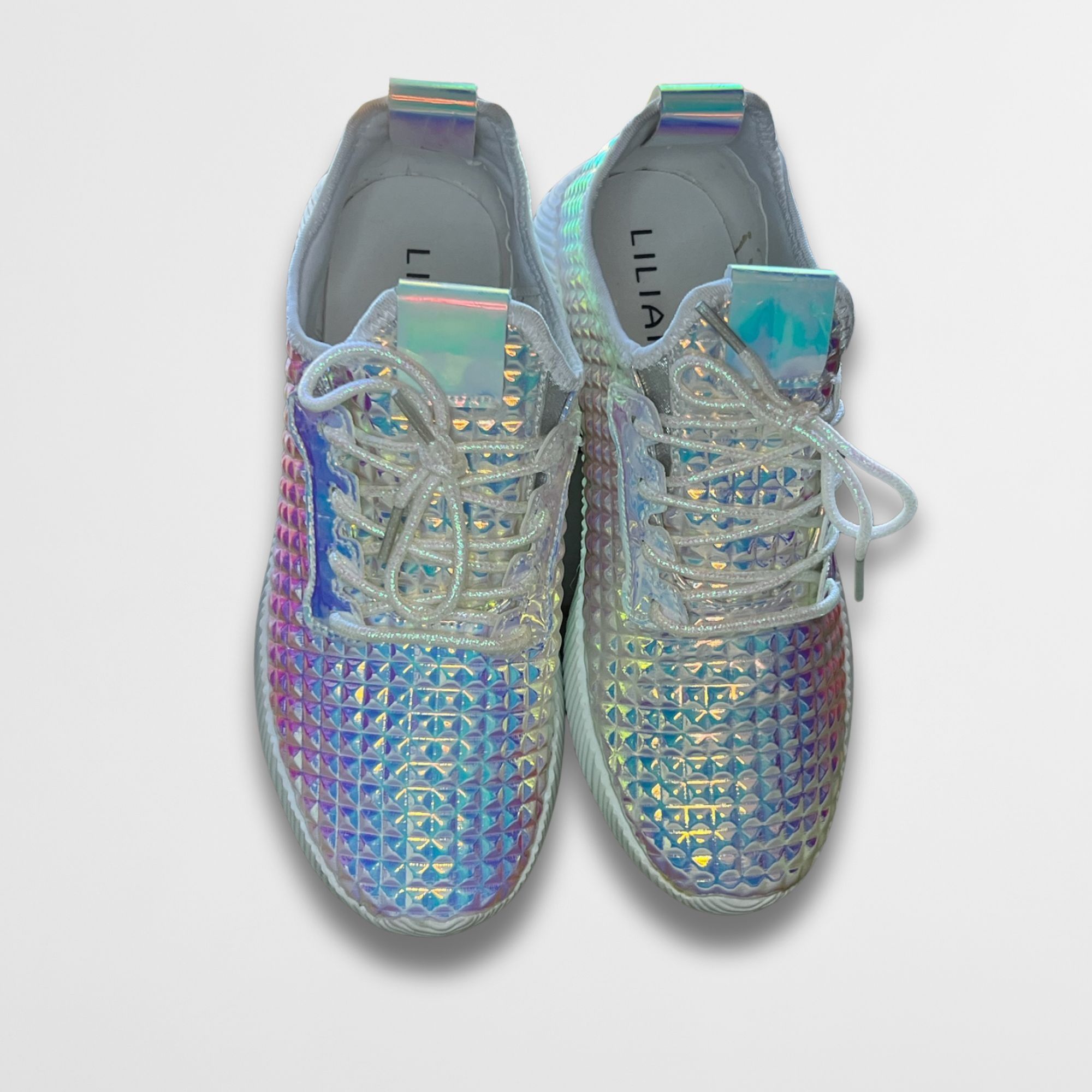 Other Lucky Step Women’s Metallic Hologram Sneakers Size 6.5 Geezy Size US 6.5 / IT 36.5 - 2 Thumbnail