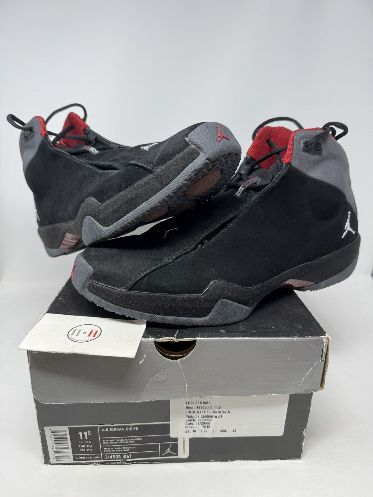 Jordan Brand Nike Air Jordan 21 Retro Og Black Anthracite Size US 11.5 / EU 44-45 - 1 Thumbnail