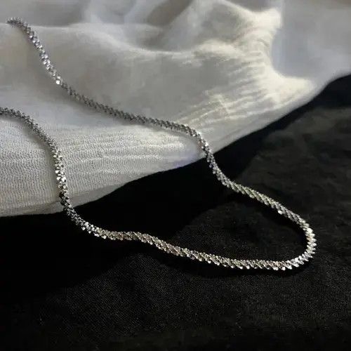 Other Silver Shiny Collarbone Chain Necklace Size ONE SIZE - 2 Thumbnail