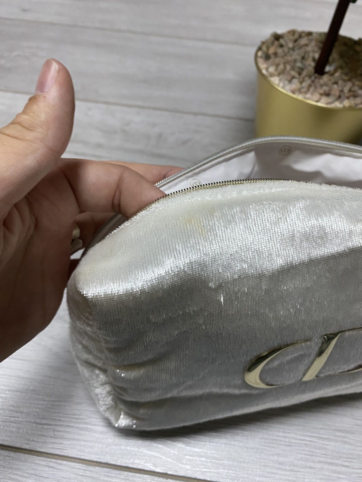 Christian Dior Monsieur Dior CD star ⭐️ small pouch bag cosmetic beauty shimmering Size ONE SIZE - 8 Thumbnail