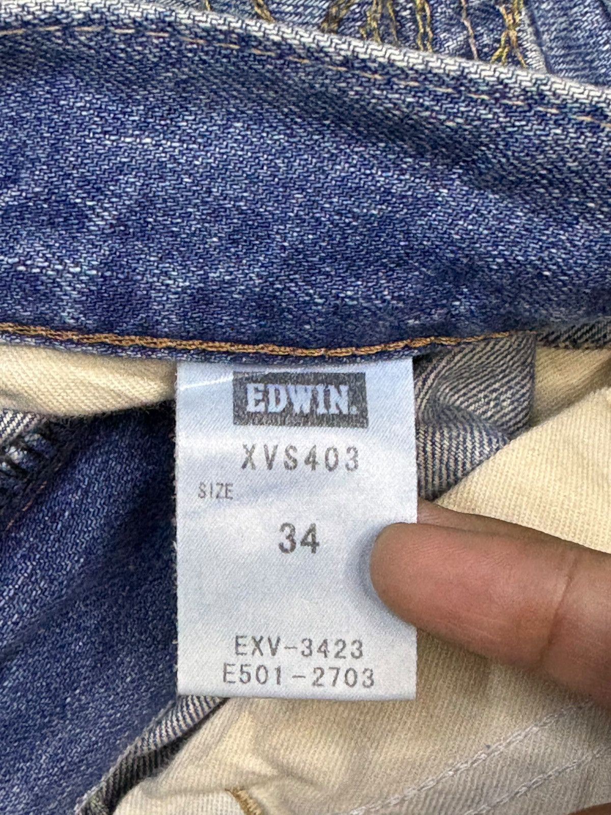 Edwin Exclusive Vintage Edwin XV Faded Wash Distress Loose Jeans Size US 36 / EU 52 - 10 Thumbnail
