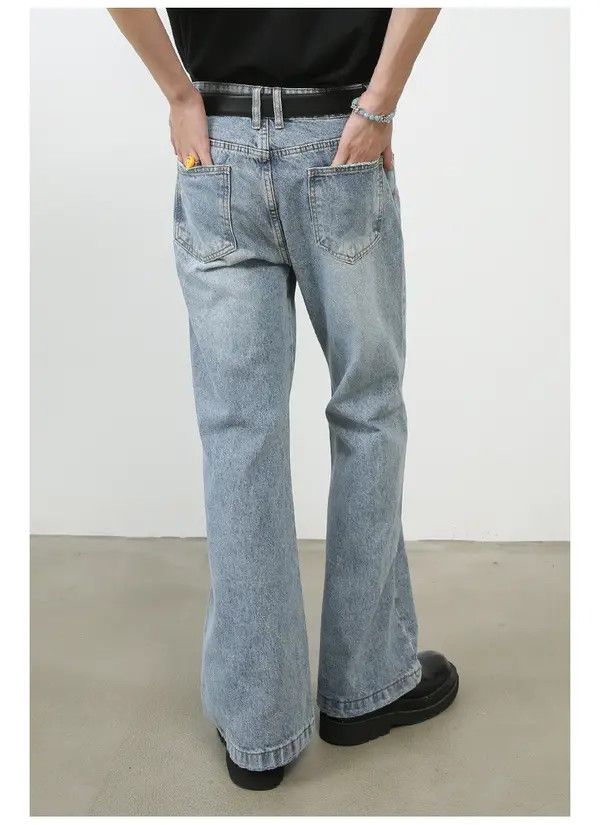 Japanese Brand Mami High street washed distressed loose flared jeans Size US 34 / EU 50 - 8 Thumbnail
