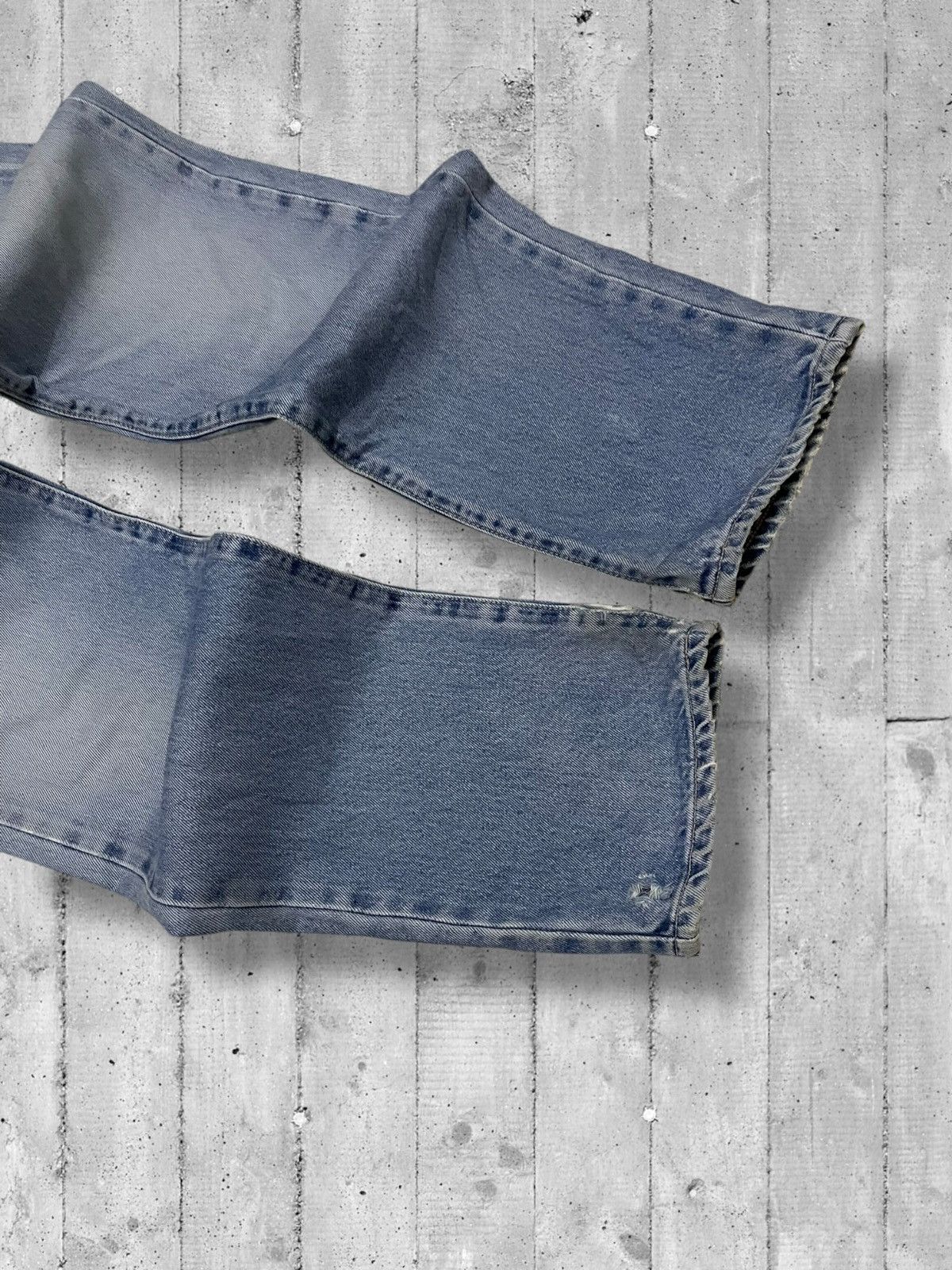 Designer × Edwin × Vintage Vintage 90s Japan Designer Edwin Blue Wash Distressed Denim Size US 29 - 5 Thumbnail