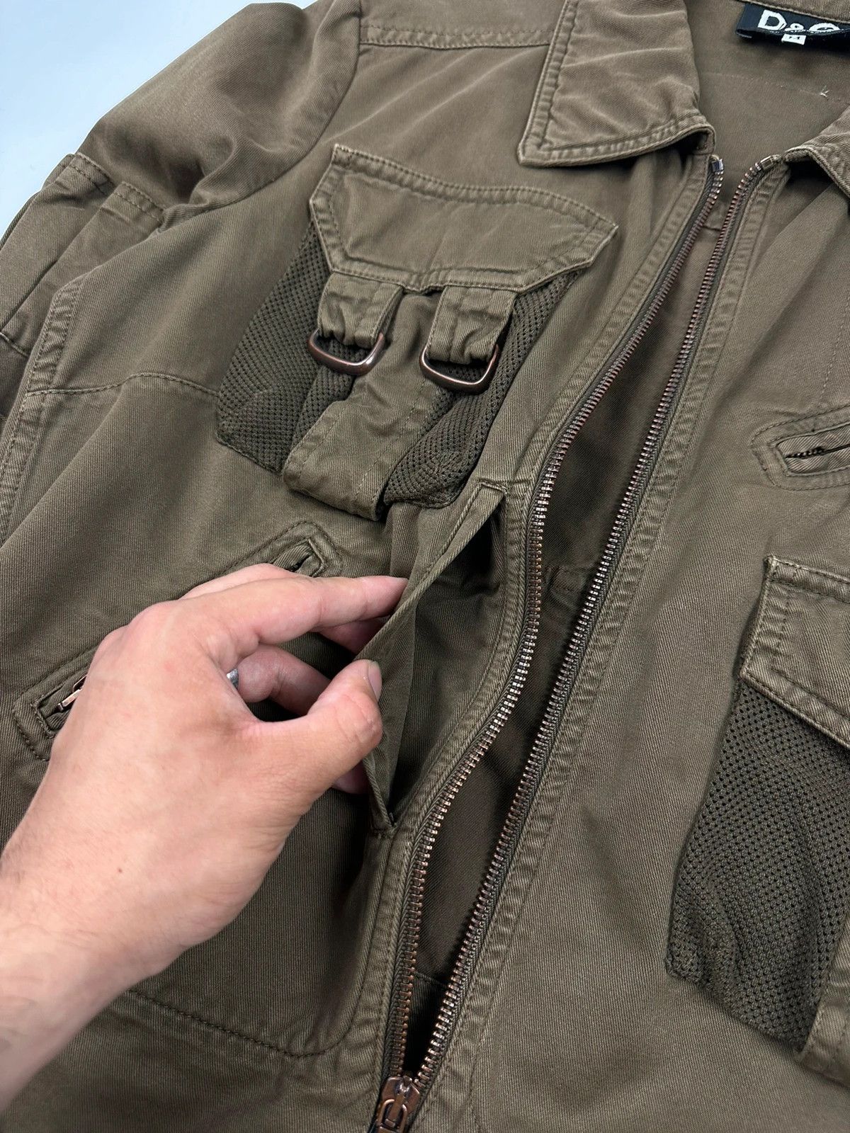 Dolce & Gabbana Dolce Gabbana FW04 Army Mesh Pocket Crop Khaki Jacket Size M / US 6-8 / IT 42-44 - 6 Thumbnail