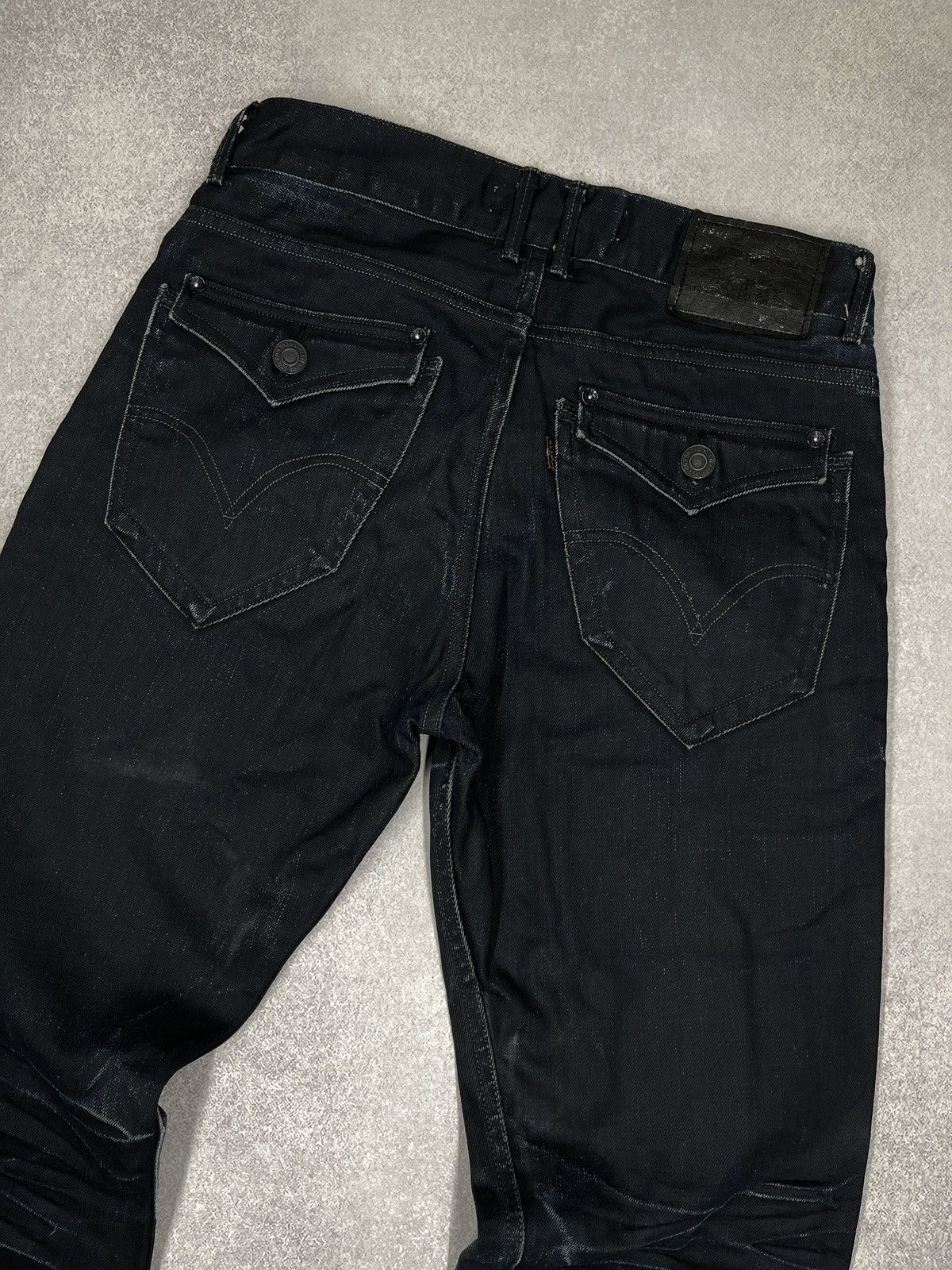 Levi's Levis 506 Standard Navy Denim Jeans with Flap Pockets Size US 31 - 3 Thumbnail