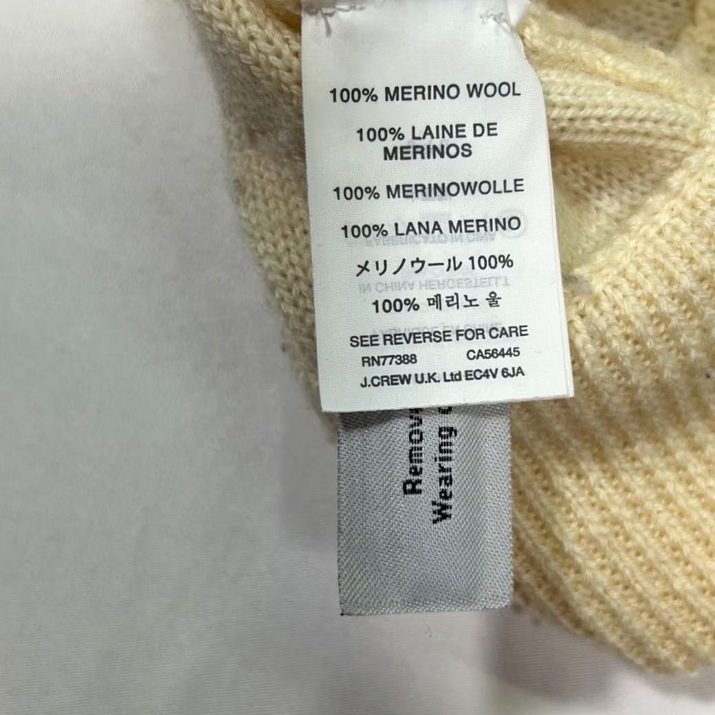 Vintage J Crew Sweater Womens Small Cream Wool Cable knit Crew Neck Size S / US 4 / IT 40 - 6 Thumbnail
