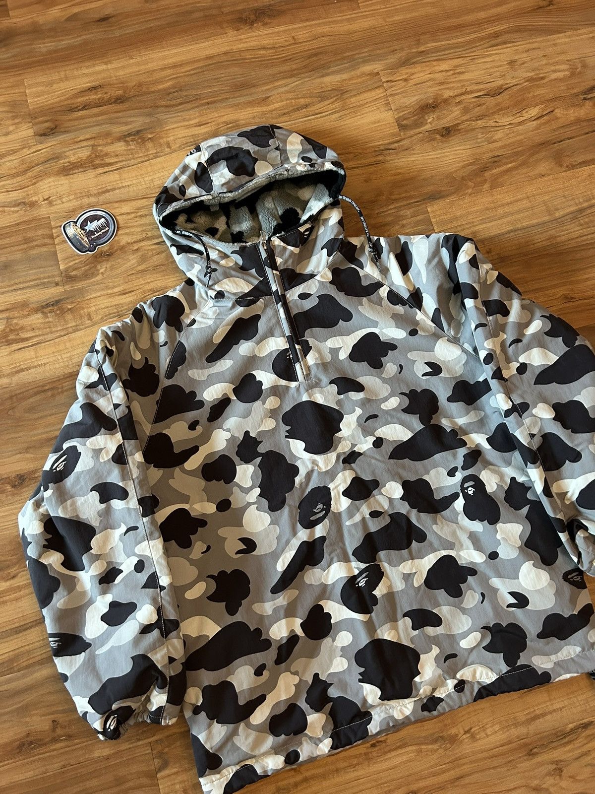 Bape OG Bape Snow Camo Quarter Zip Fleece Jacket Size US M / EU 48-50 / 2 - 2 Thumbnail