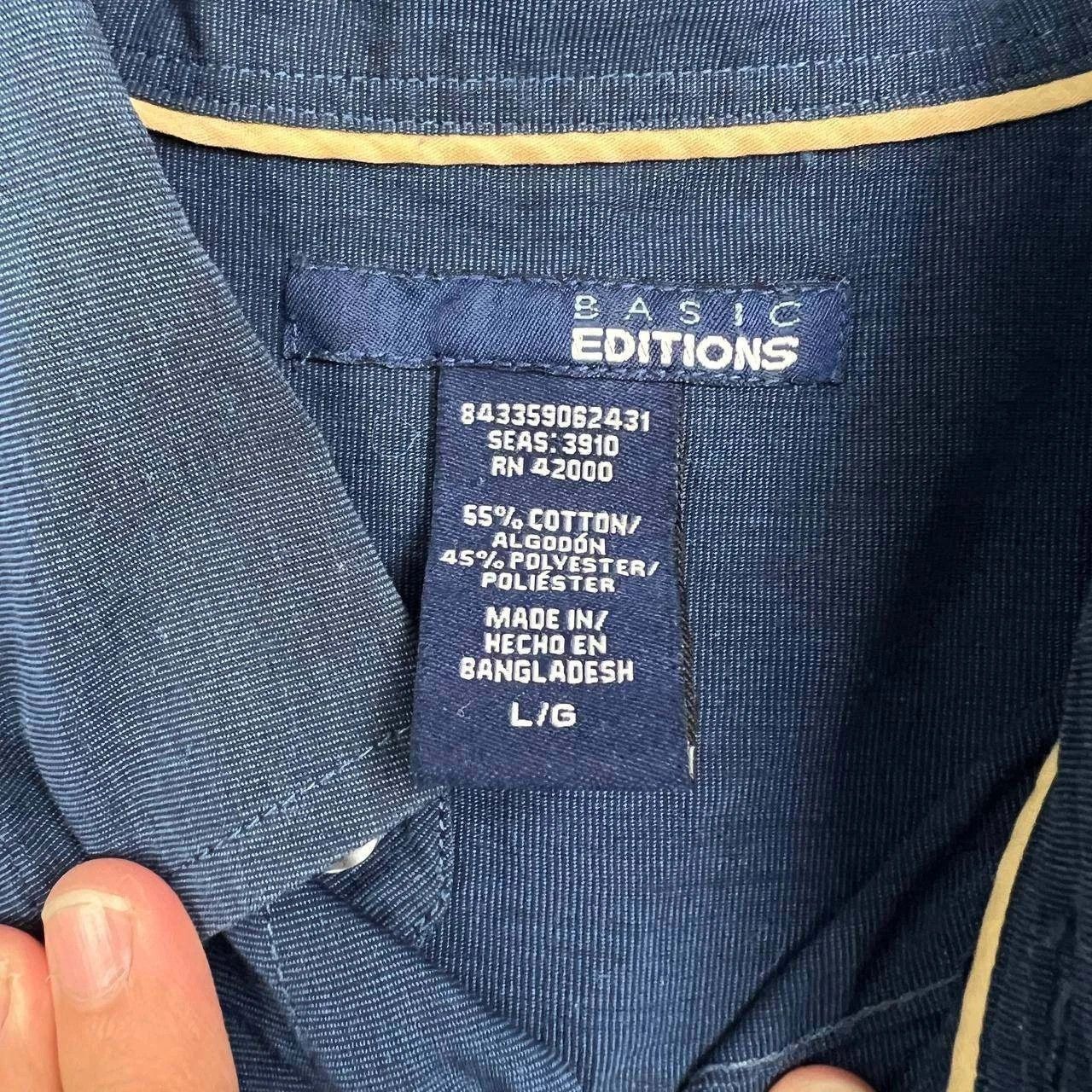 Basic Editions Basic Editions Shirt Men L Button Down Short Sleeve Pocket Size US L / EU 52-54 / 3 - 3 Thumbnail