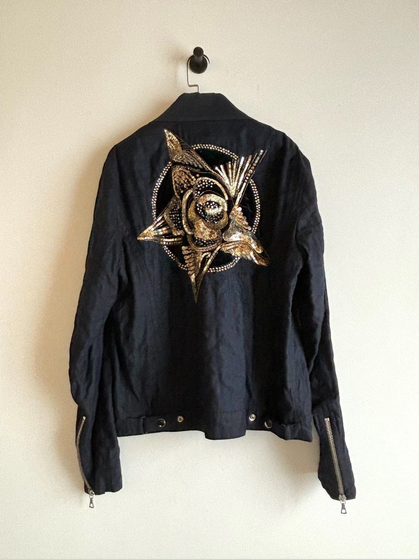 Dries Van Noten Black Jacket with Gold Embroidered Back Design Size US L / EU 52-54 / 3 - 1 Thumbnail