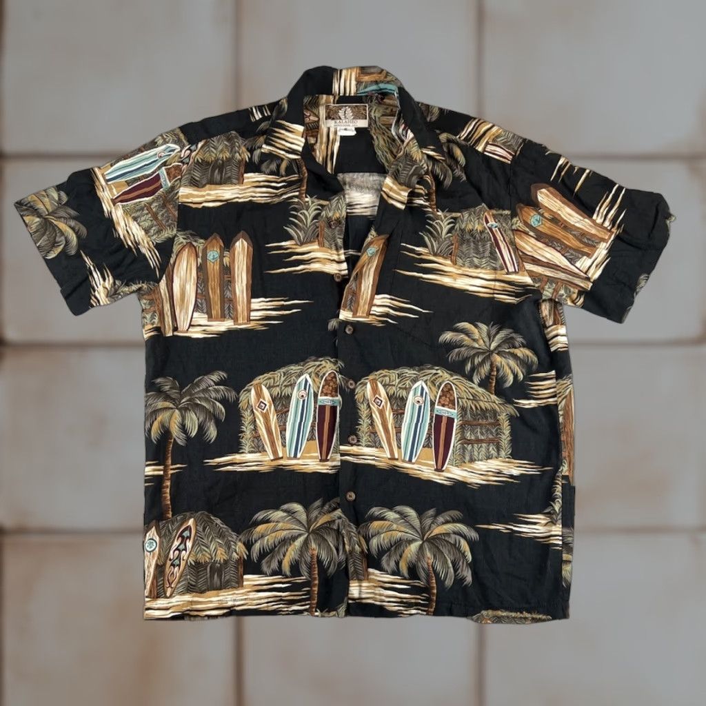 Vintage Kalaheo Mens S Surfboard Beach Floral Rayon Open Collar Hawaiian Shirt Size US S / EU 44-46 / 1 - 1 Thumbnail