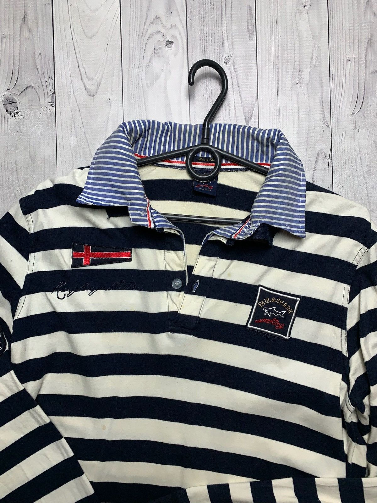 Paul & Shark × Vintage Vintage Paul Shark striped jersey rugby size M/L Size US M / EU 48-50 / 2 - 2 Thumbnail