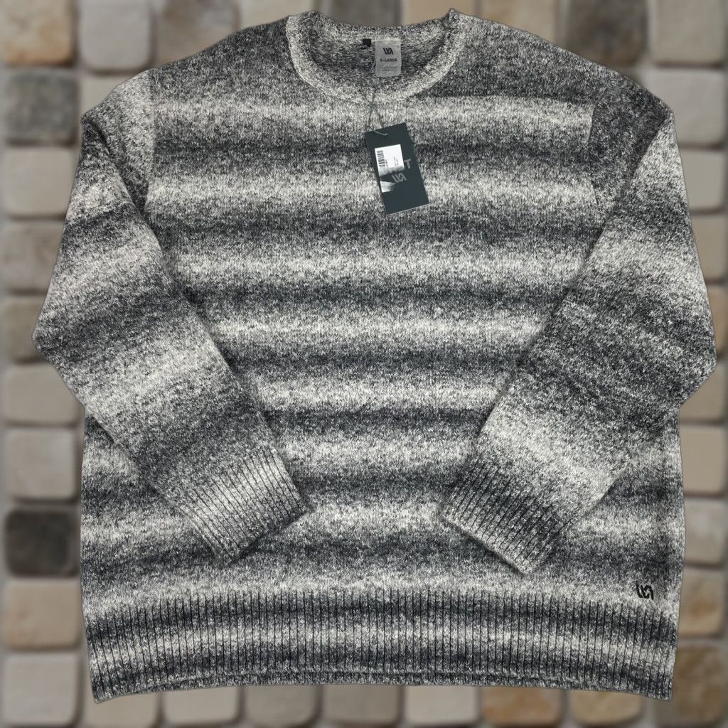 Vintage VINTAGE VRST Sweater Mens XL Gray Long Sleeve Pullover Striped Business Casual Travel Golf Preppy Womens? Mens Size US XL / EU 56 / 4 - 1 Thumbnail