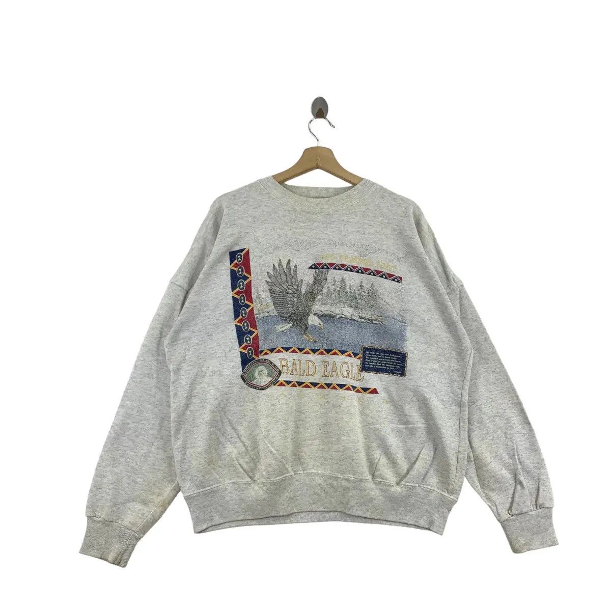 Vintage Vtg 90’ BALD EAGLE NATIONAL PARK Made In USA Sweatshirt Size XXL / US 16-18 / IT 52-54 - 1 Thumbnail