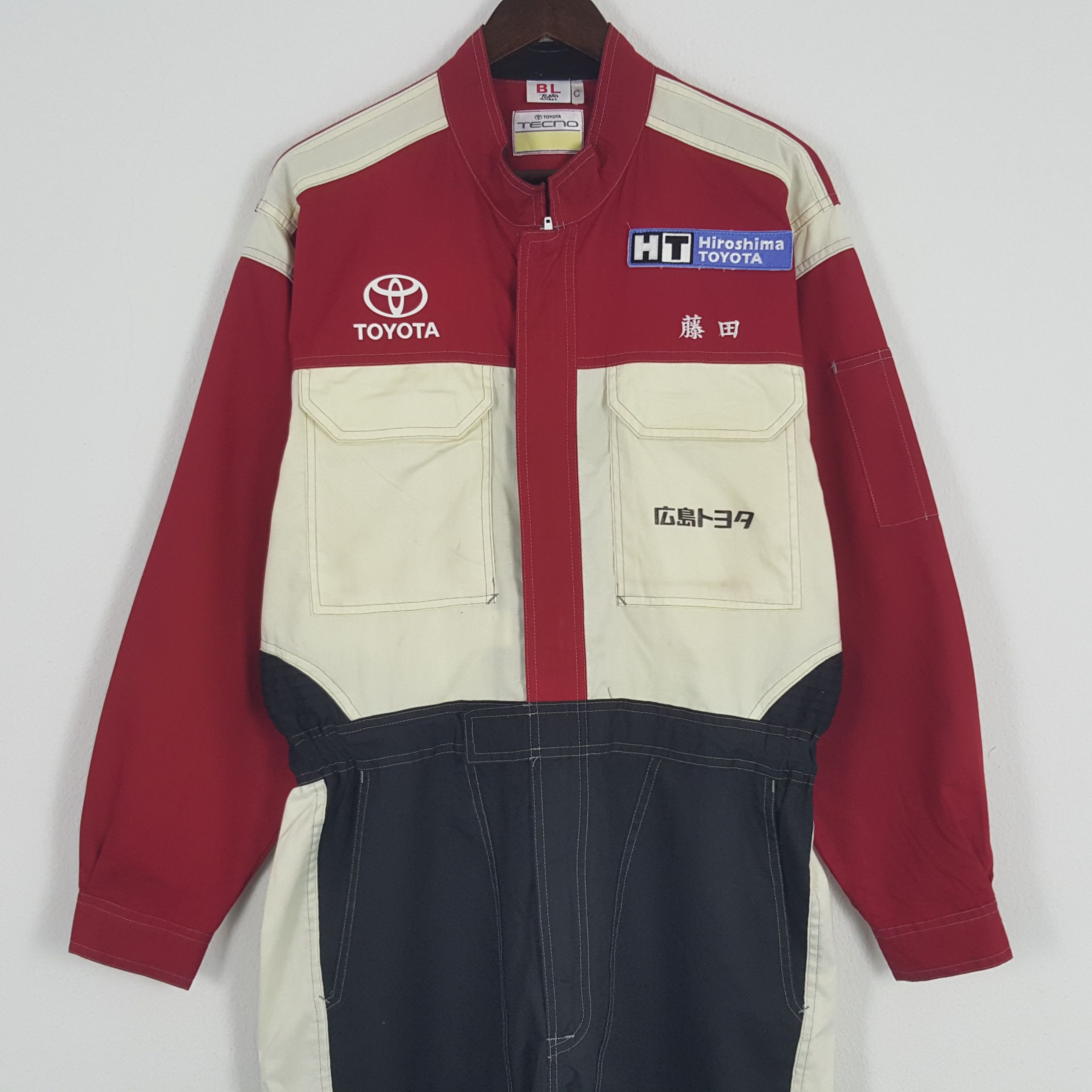 Japanese Brand × Sports Specialties × Vintage Vintage Toyota Racing Sport Coverall Jumpsuit Jacket Size US L / EU 52-54 / 3 - 5 Thumbnail