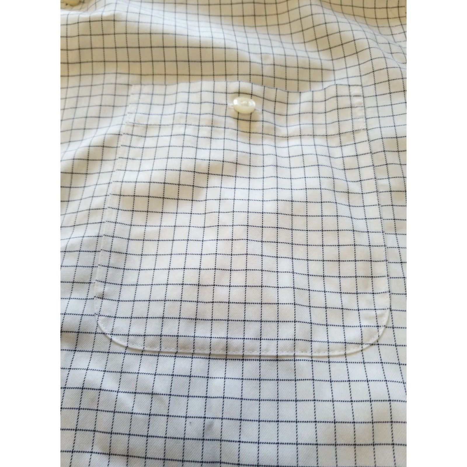 Orvis Orvis Gingham Short Sleeve Button-Up Shirt Men's L White Cotton Regular Shirt Size US L / EU 52-54 / 3 - 6 Thumbnail