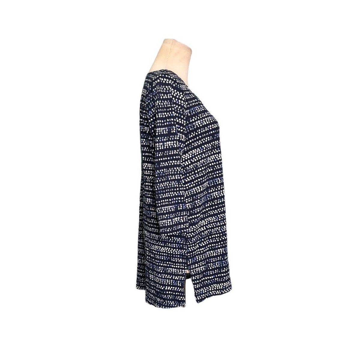 J. Jill Pure Jill blue printed 3/4 sleeves boat neck top size SP Size S / US 4 / IT 40 - 7 Thumbnail