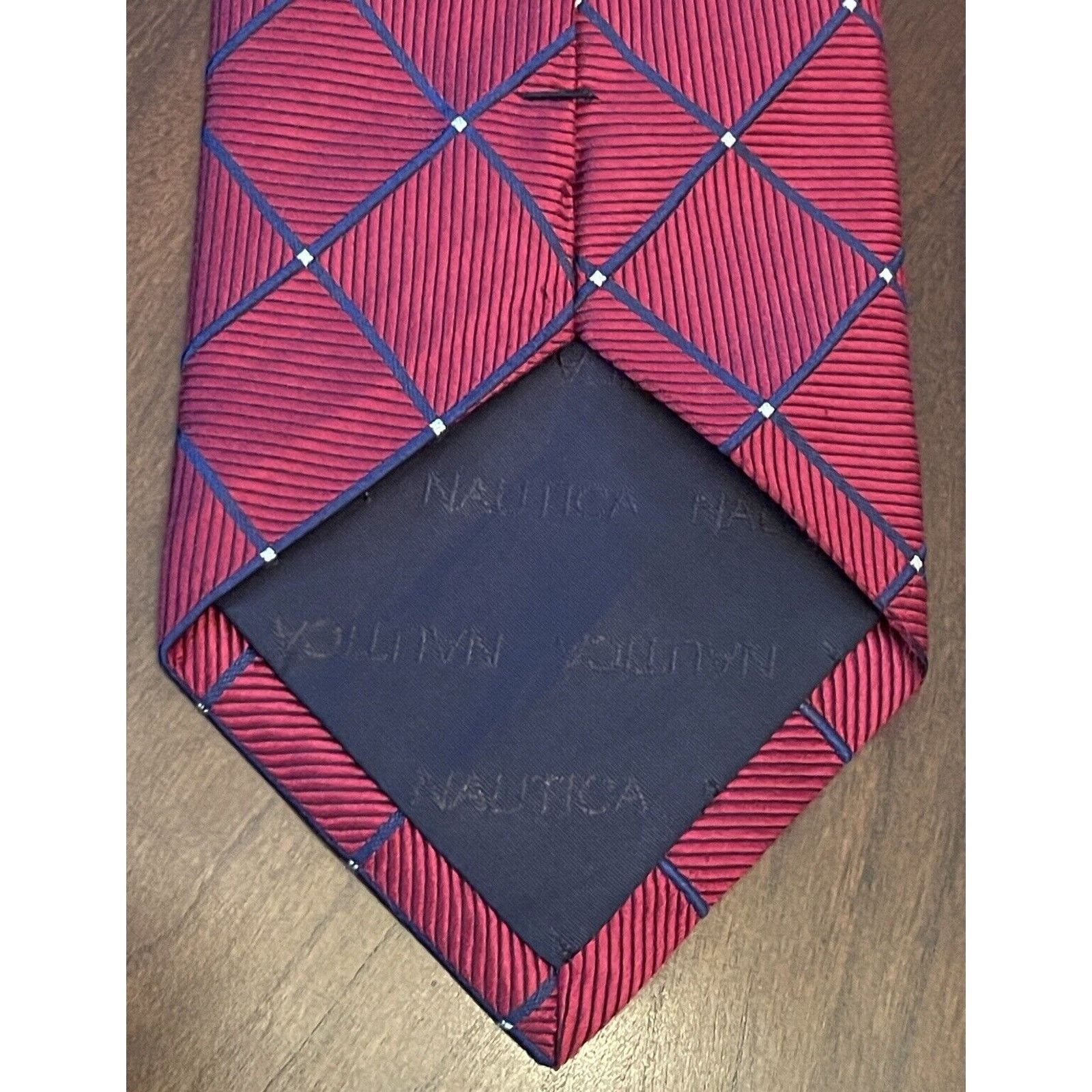 Nautica Nautica Red Blue 100% Silk Men’s Neck Tie Made In China Size ONE SIZE - 2 Thumbnail