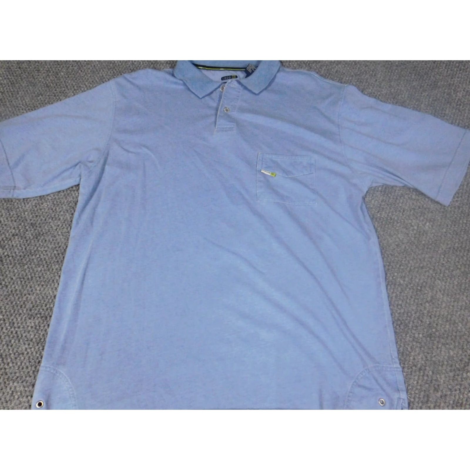 Izod Izod Polo Shirt Mens L Blue Comfort Button Classic Cotton Knit Short Sleeve Golf" Size US L / EU 52-54 / 3 - 3 Thumbnail