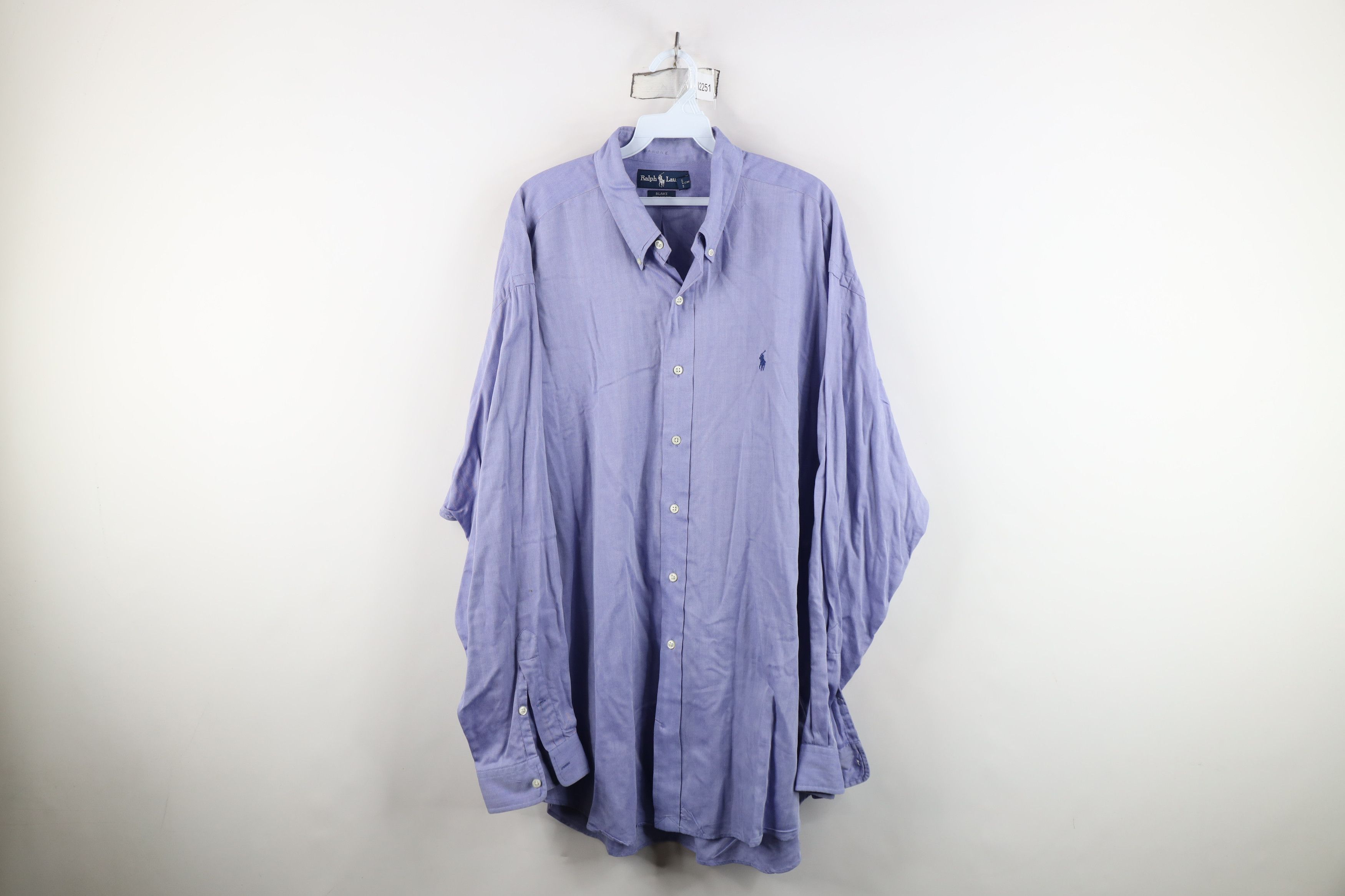 Ralph Lauren Vintage 90s Ralph Lauren Collared Button Down Shirt Blue Size US XXL / EU 58 / 5 - 1 Thumbnail
