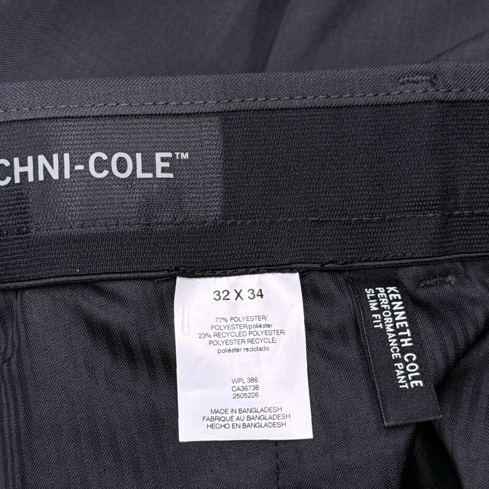 Kenneth Cole Kenneth Cole Performance Pants Mens 32x34 Gray Slim Fit Techni Super Flex New Size US 32 / EU 48 - 7 Thumbnail