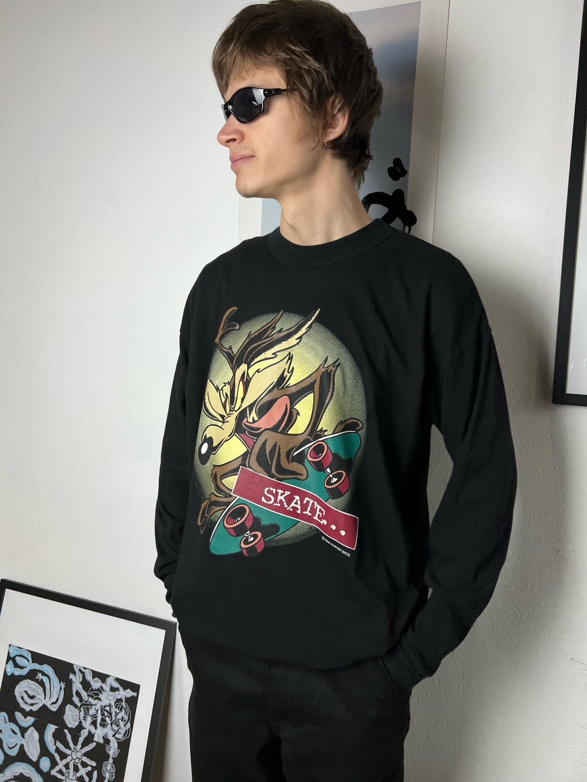 Vintage Wile E. Coyote - Looney Tunes All Over Print skate Size US M / EU 48-50 / 2 - 10 Thumbnail