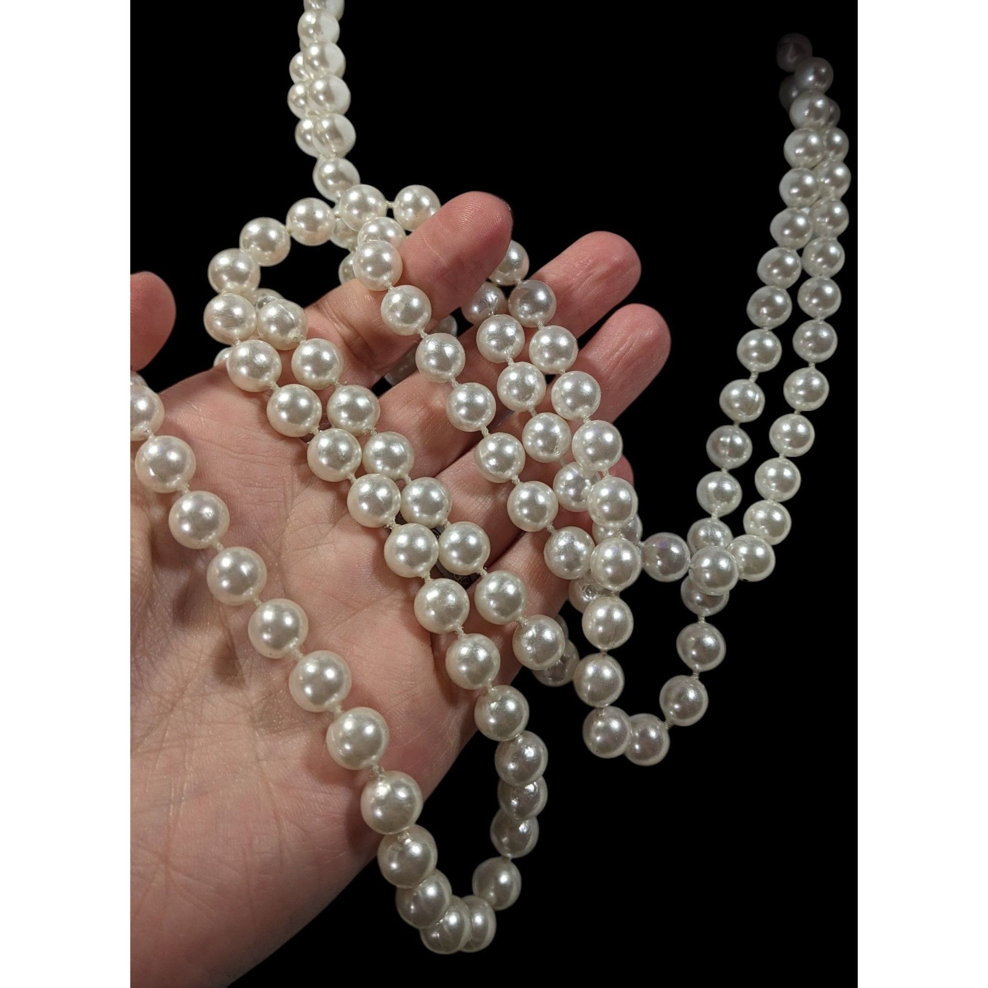 Other Extra Long Glam Beaded Faux Pearl Necklace Size ONE SIZE - 5 Thumbnail