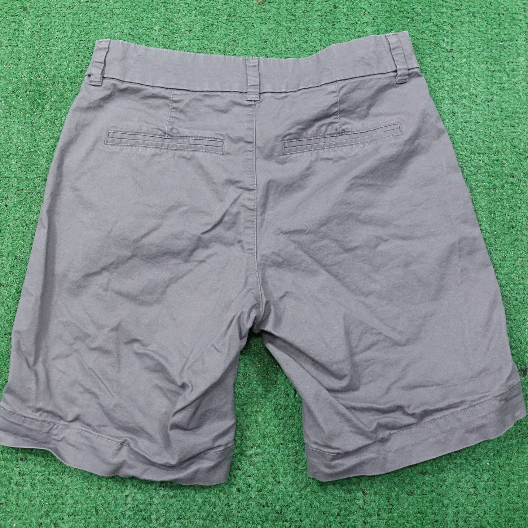 Old Navy VINTAGE Old Navy Women's Chino Shorts Casual Mid Rise Size 0 Gray Summer Cotton Spandex Size 25" / US 0 / IT 36 - 3 Thumbnail