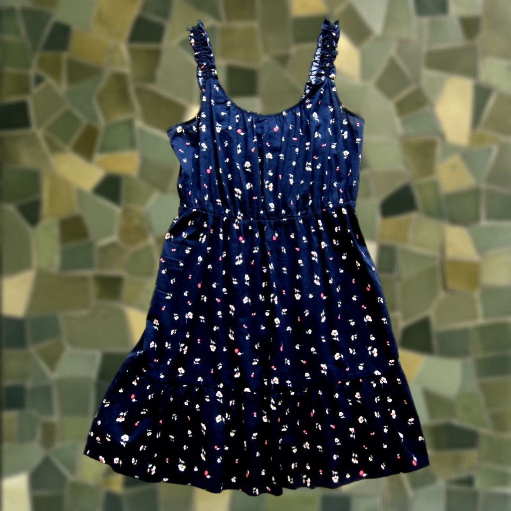 Banana Republic Banana Republic 100% Rayon Blue Pink White Floral Sheath Tank Dress Small Size S / US 4 / IT 40 - 1 Thumbnail