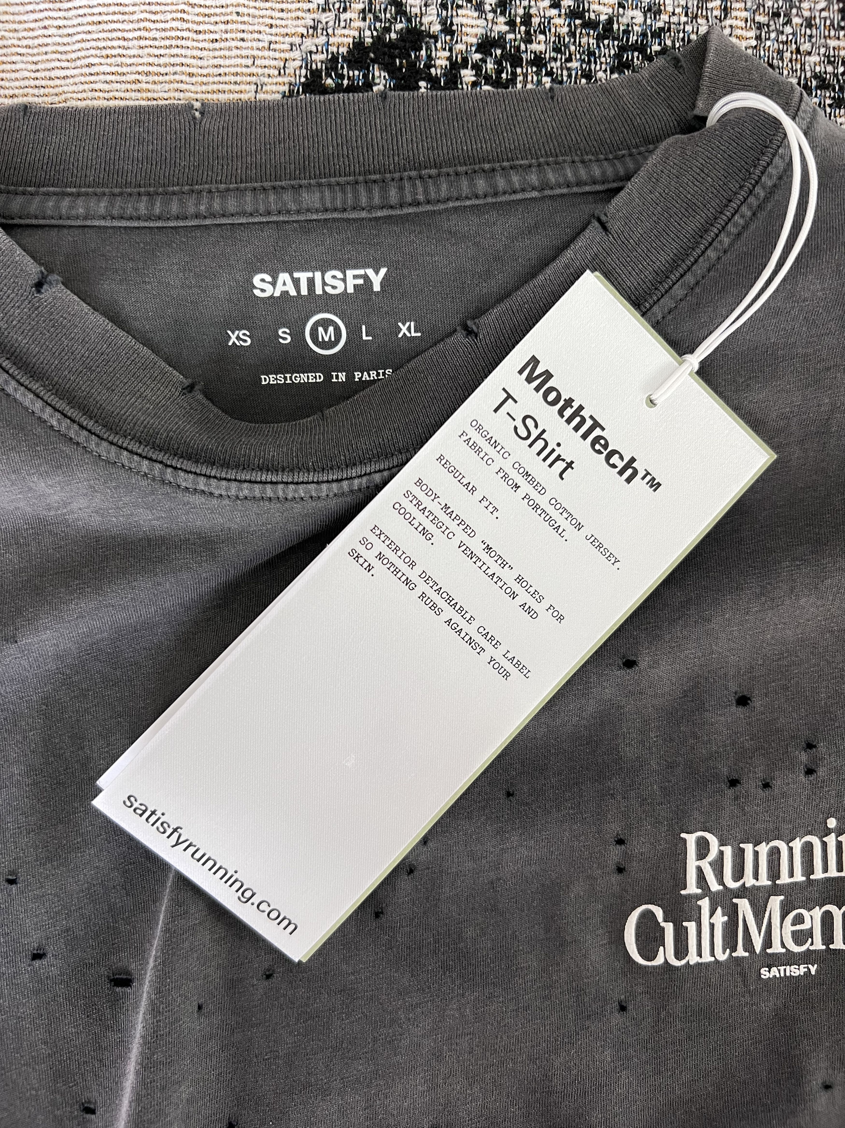 Satisfy Satisfy Running Cult Member Mothtech Tee in Black Size US M / EU 48-50 / 2 - 7 Thumbnail