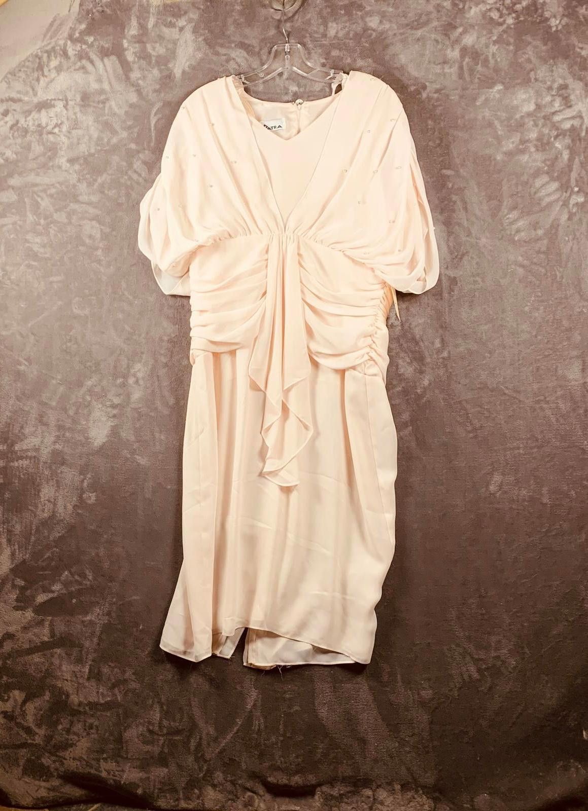 Vintage Patra Womens Midi Dress in Soft Beige (387)