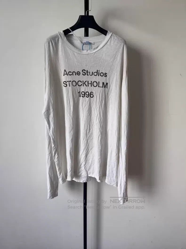Acne Studios Acne Studios 1996 Series Letter Logo Distressed Print Crew Size US XL / EU 56 / 4 - 1 Thumbnail