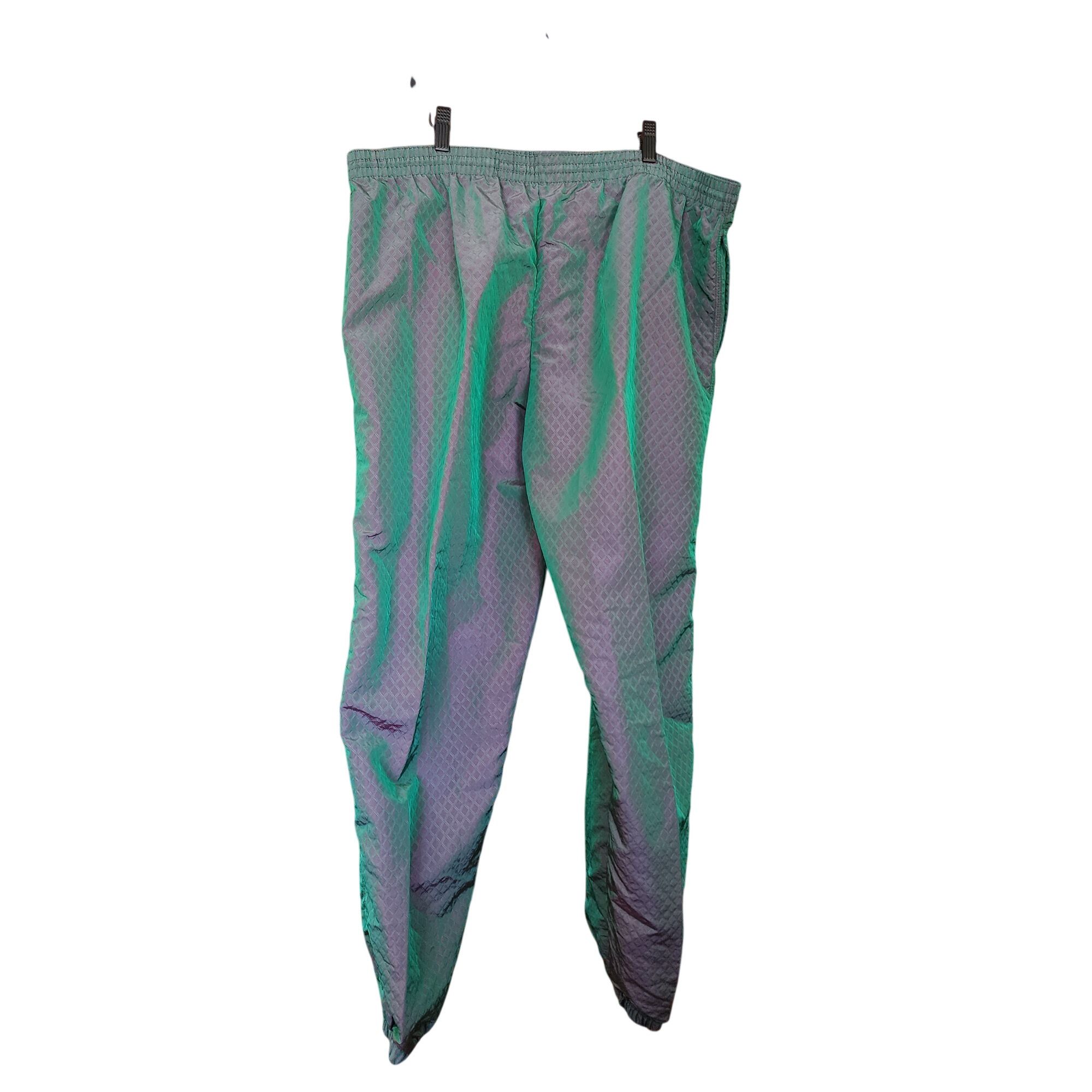 Other Vintage Surf Style Windbreaker Pants X-Large Green & Purple Size US 40 / EU 56 - 2 Thumbnail