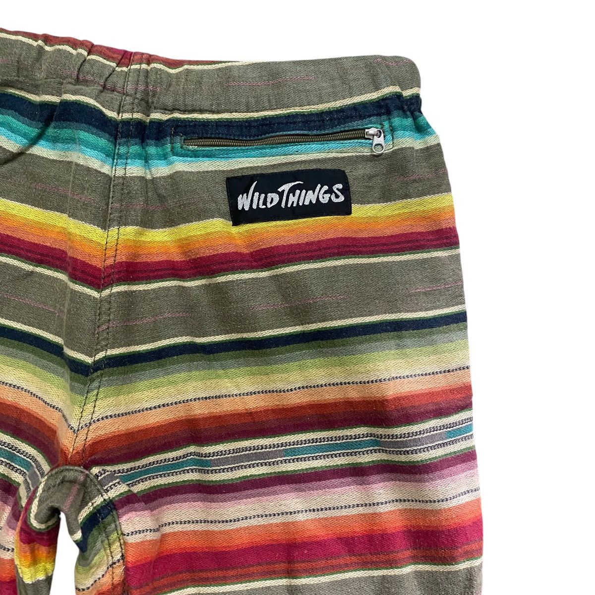 Wild Things Vintage Wildthings Rainbow Striped Cropped Pants Size US 28 / EU 44 - 11 Thumbnail