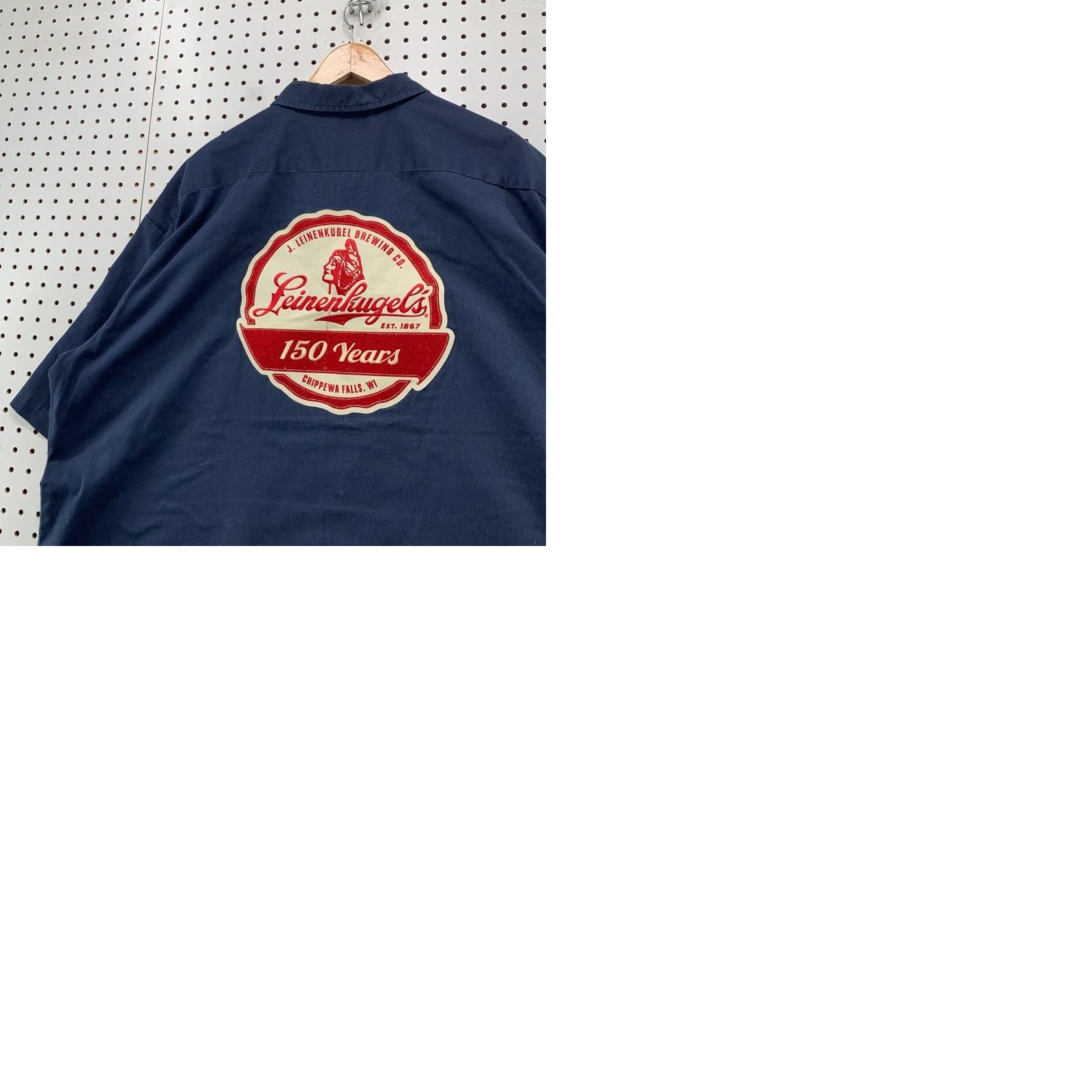 Dickies Leinenkugel'S Dickies Work Button Shirt Mens 4XL Navy Blue Embroidered Beer USA Size US XXL / EU 58 / 5 - 9 Thumbnail