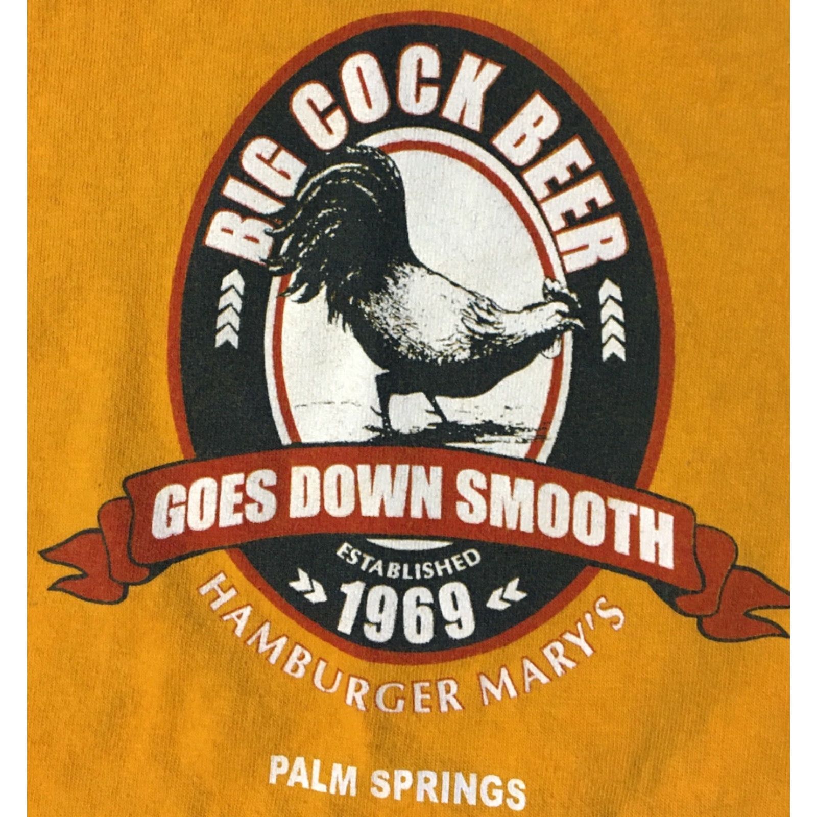 Anvil VINTAGE Big Cock Beer Ringer Shirt S Yellow Mens Graphic Tee 90s Grunge Humor Bar Size US S / EU 44-46 / 1 - 2 Thumbnail