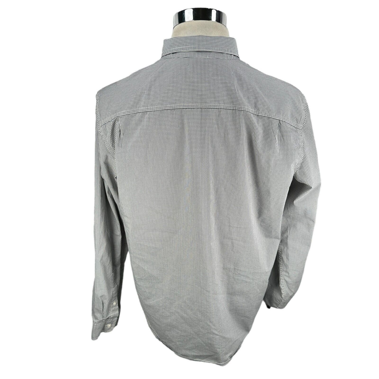 L.L. Bean LL Bean Shirt Men Large Gray Pale Blue Micro Gingham Cotton Size US L / EU 52-54 / 3 - 4 Thumbnail