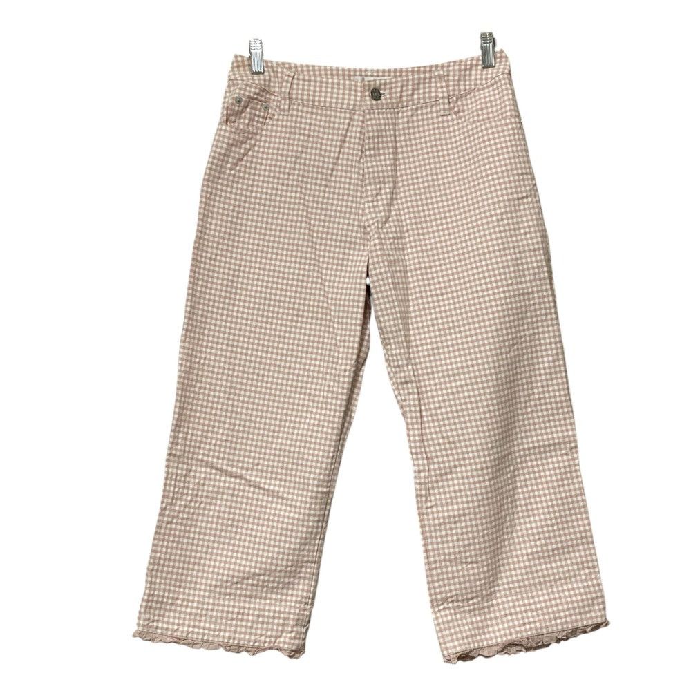 Other PINK HOUSE Check Frill Hem Pants Textile Pants DUTY FREE for USA