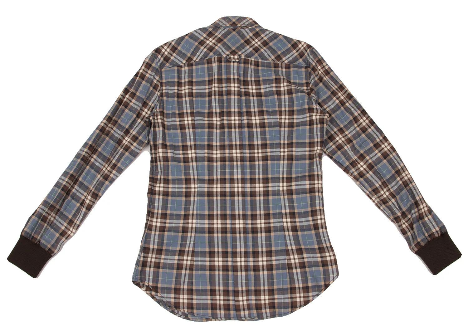 Dolce & Gabbana Multi Cotton Rib Check Western Yoke Shirt Size M Size US M / EU 48-50 / 2 - 11 Thumbnail