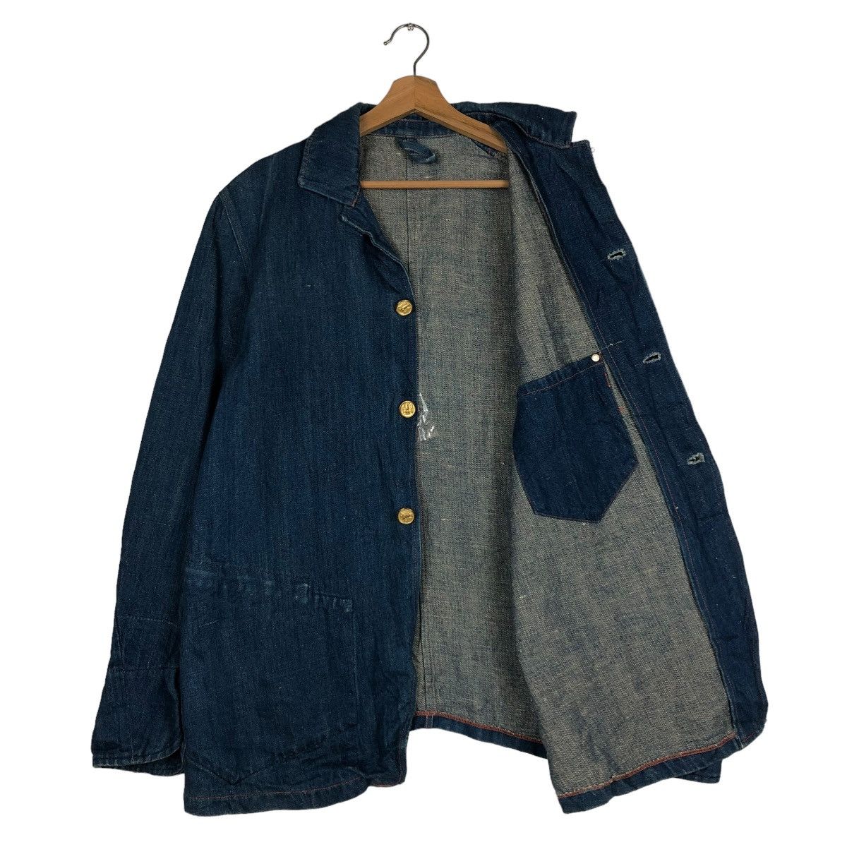 Levi's 🔥VINTAGE WORKER DENIM JACKET LEVI’S SINGLE POCKET Size US M / EU 48-50 / 2 - 13 Thumbnail