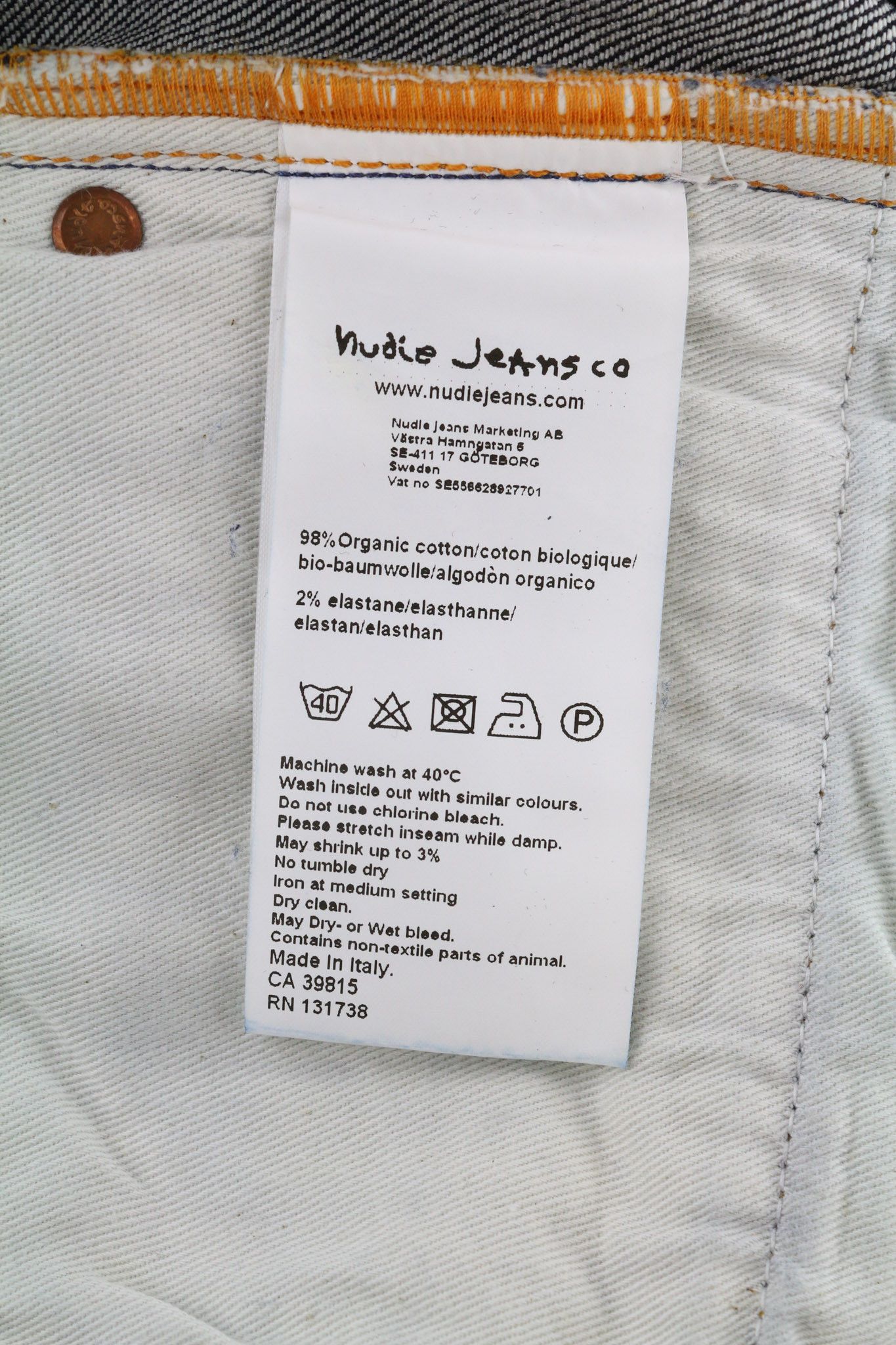 Nudie Jeans THIN FINN W28/L32 Bossa Ozzy Organic Washed Blue 81623 Size US 28 / EU 44 - 6 Thumbnail
