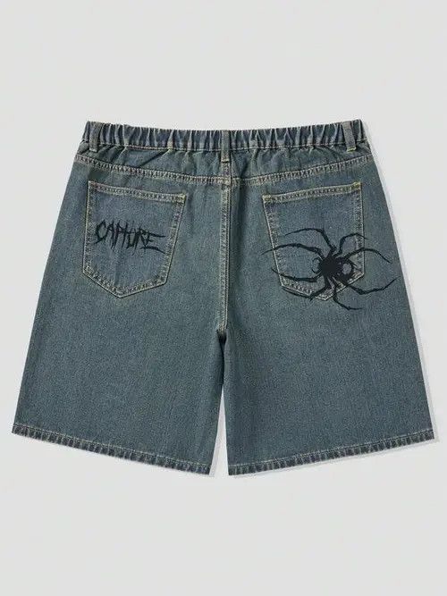 Japanese Brand × Vintage VINTAGE graphic Y2K DRIP denim shorts Size US 30 / EU 46 - 3 Thumbnail