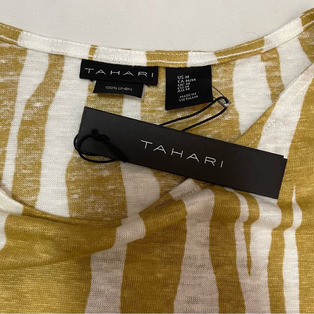 Elie Tahari NWT New Tahari Short Sleeve Knit Linen Top Size M Size M / US 6-8 / IT 42-44 - 9 Thumbnail