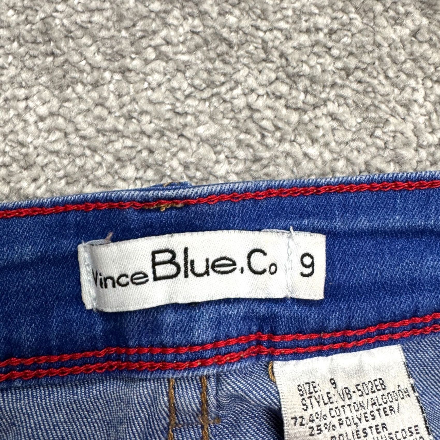 Vintage Vince Blue Co High Rise Bootcut Denim Jeans Juniors 9 Whiskered Casual Stretch Boys? Size 30" / US 8 / IT 44 - 7 Thumbnail