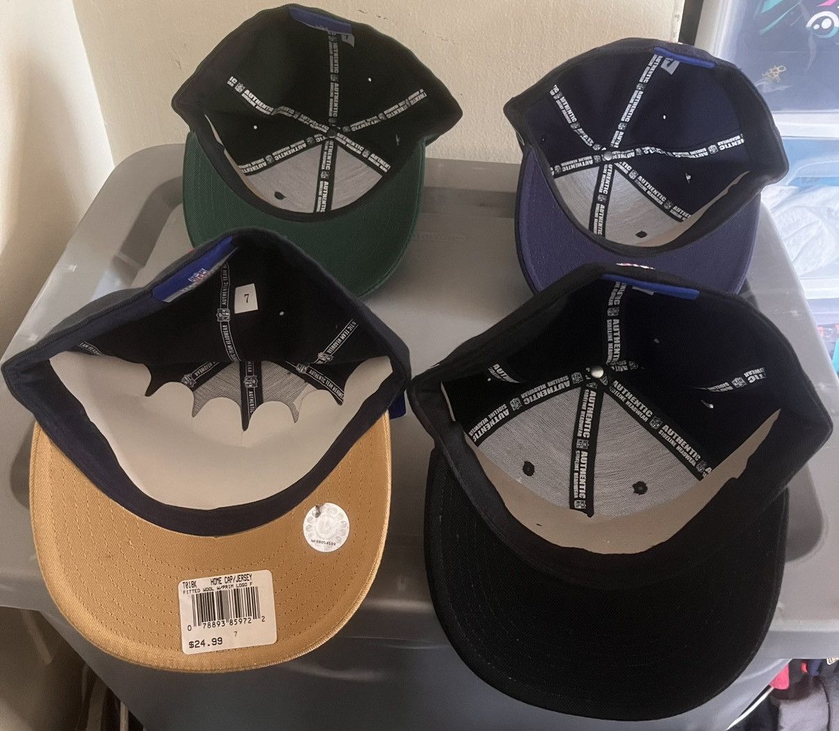 Reebok 4 vintage reebok fitted hat bundle size 7 patriots rams jets Size ONE SIZE - 2 Thumbnail